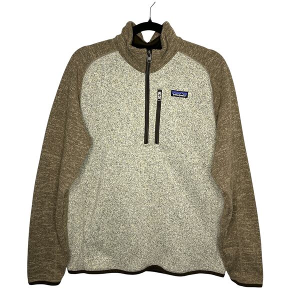 Patagonia Men's Medium Better Sweater 1/4 Zip 25523 Bleached Stone Pale Khaki - Picture 1 of 6